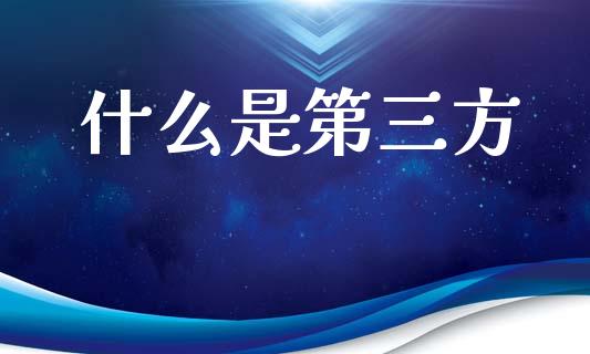 什么是第三方_https://wap.15771688.com_道指期货_第1张