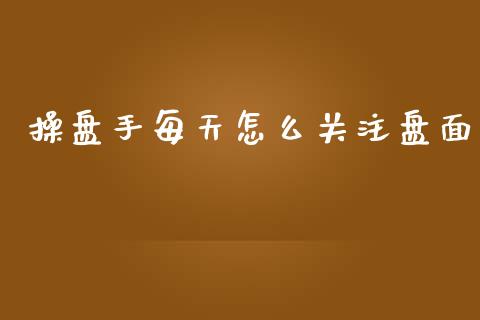 操盘手每天怎么关注盘面_https://wap.15771688.com_原油期货直播室_第1张