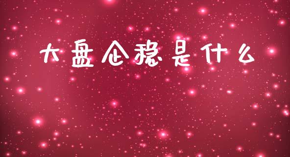 大盘企稳是什么_https://wap.15771688.com_道指期货_第1张