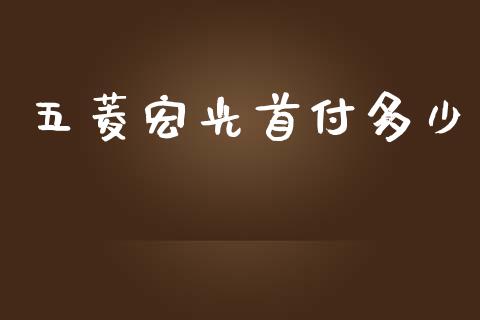 五菱宏光首付多少_https://wap.15771688.com_期货手续费一览表_第1张
