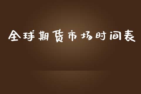 全球期货市场时间表_https://wap.15771688.com_道指期货_第1张