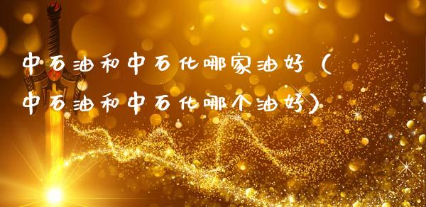 中石油和中石化哪家油好（中石油和中石化哪个油好）_https://wap.15771688.com_期货手续费一览表_第1张
