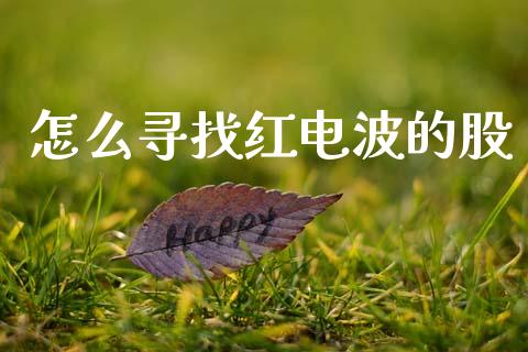 怎么寻找红电波的股_https://wap.15771688.com_期货手续费一览表_第1张