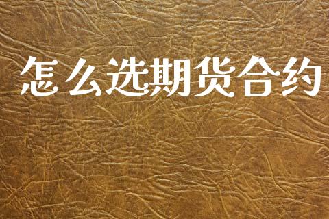 怎么选期货合约_https://wap.15771688.com_国际期货_第1张