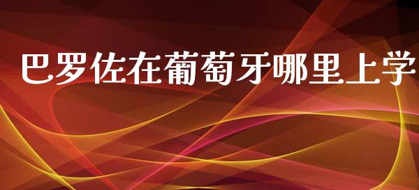 巴罗佐在葡萄牙哪里上学_https://wap.15771688.com_原油期货直播室_第1张