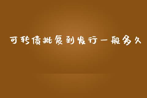 可转债批复到发行一般多久_https://wap.15771688.com_道指期货_第1张