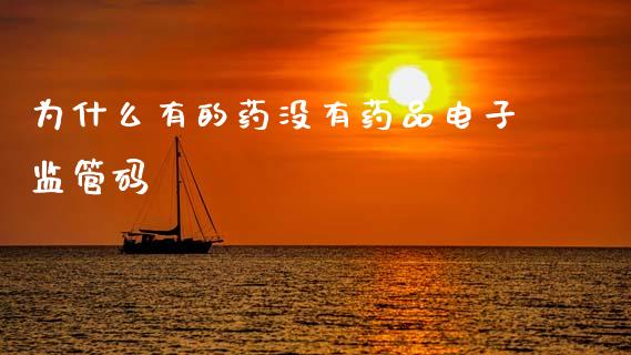 为什么有的药没有药品电子监管码_https://wap.15771688.com_原油期货直播室_第1张