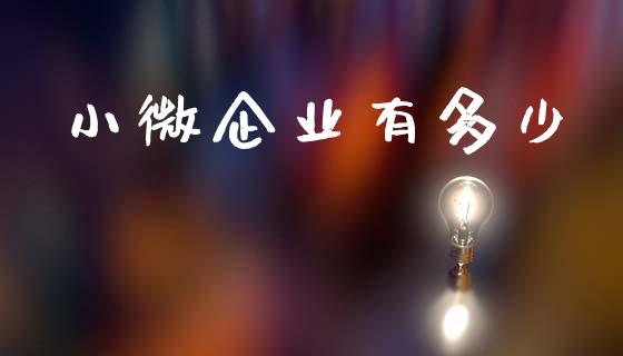 小微企业有多少_https://wap.15771688.com_原油期货直播室_第1张