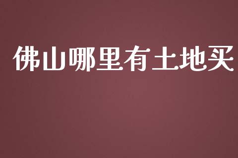 佛山哪里有土地买_https://wap.15771688.com_期货手续费一览表_第1张