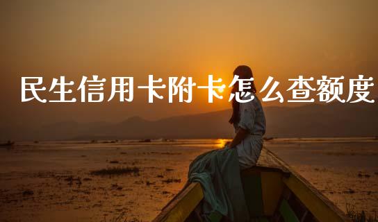 民生信用卡附卡怎么查额度_https://wap.15771688.com_国际期货_第1张