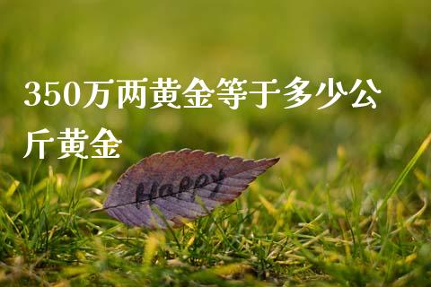 350万两黄金等于多少公斤黄金_https://wap.15771688.com_国际期货_第1张