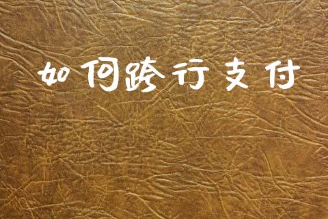 如何跨行支付_https://wap.15771688.com_原油期货直播室_第1张