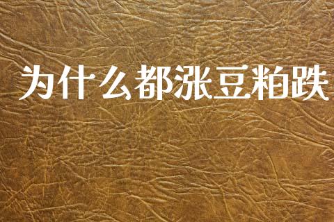 为什么都涨豆粕跌_https://wap.15771688.com_期货手续费一览表_第1张
