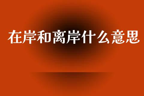 在岸和离岸什么意思_https://wap.15771688.com_道指期货_第1张