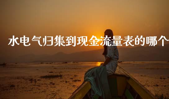 水电气归集到现金流量表的哪个_https://wap.15771688.com_国际期货_第1张