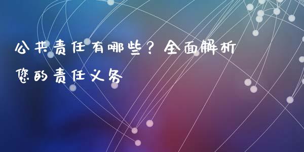 公共责任有哪些？全面解析您的责任义务_https://wap.15771688.com_期货手续费一览表_第1张