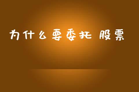 为什么要委托 股票_https://wap.15771688.com_国际期货_第1张