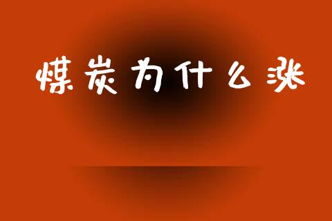 煤炭为什么涨_https://wap.15771688.com_期货手续费一览表_第1张