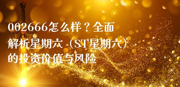 002666怎么样？全面解析星期六（ST星期六）的投资价值与风险_https://wap.15771688.com_期货手续费一览表_第1张