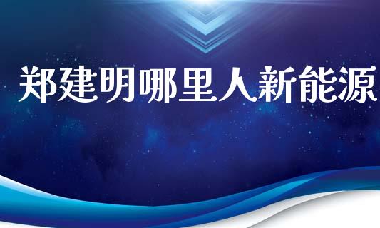 郑建明哪里人新能源_https://wap.15771688.com_原油期货直播室_第1张
