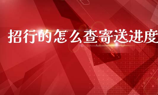 招行的怎么查寄送进度_https://wap.15771688.com_期货手续费一览表_第1张