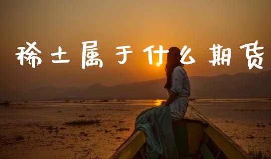 稀土属于什么期货_https://wap.15771688.com_国际期货_第1张