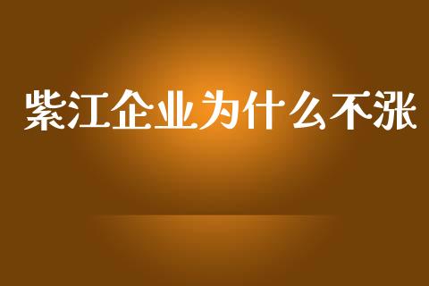 紫江企业为什么不涨_https://wap.15771688.com_道指期货_第1张