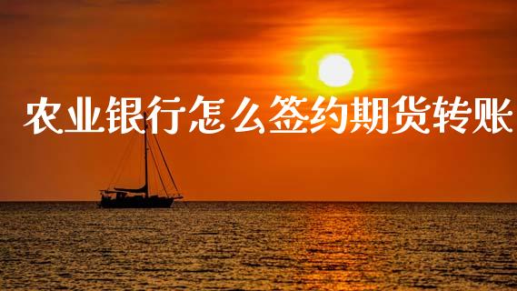 农业银行怎么签约期货转账_https://wap.15771688.com_国际期货_第1张