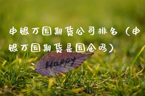 申银万国期货公司排名（申银万国期货是国企吗）_https://wap.15771688.com_原油期货直播室_第1张