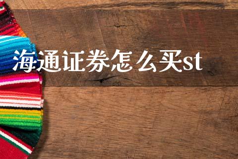 海通证券怎么买st_https://wap.15771688.com_原油期货直播室_第1张