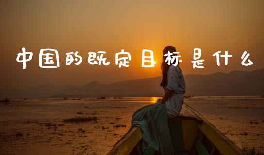 中国的既定目标是什么_https://wap.15771688.com_道指期货_第1张