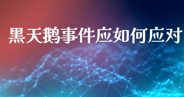 黑天鹅事件应如何应对_https://wap.15771688.com_原油期货直播室_第1张