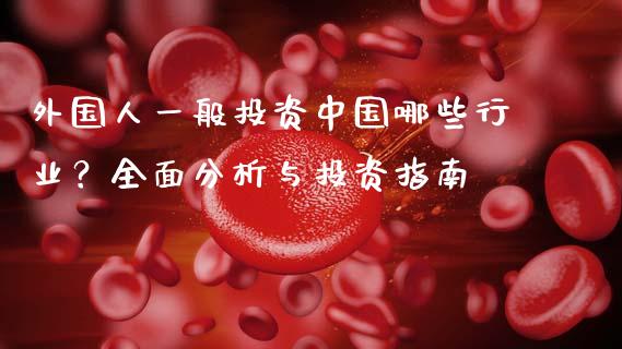 外国人一般投资中国哪些行业？全面分析与投资指南_https://wap.15771688.com_期货手续费一览表_第1张