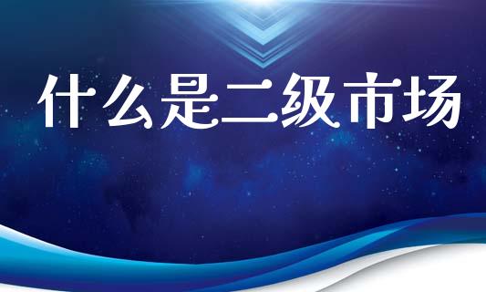 什么是二级市场_https://wap.15771688.com_道指期货_第1张