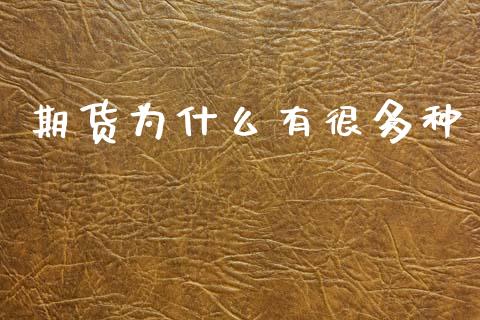 期货为什么有很多种_https://wap.15771688.com_原油期货直播室_第1张