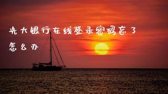 光大银行在线登录密码忘了怎么办_https://wap.15771688.com_国际期货_第1张