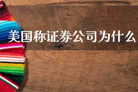 美国称证券公司为什么_https://wap.15771688.com_国际期货_第1张