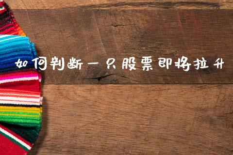 如何判断一只股票即将拉升_https://wap.15771688.com_国际期货_第1张