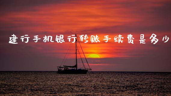建行手机银行转账手续费是多少_https://wap.15771688.com_国际期货_第1张