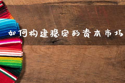 如何构建稳定的资本市场_国际期货_第1张_原油期货直播室_道指期_期货手续费一览表_国际期货 如何构建稳定的资本市场_https://wap.15771688.com_国际期货_第1张