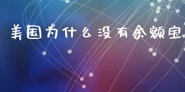 美国为什么没有余额宝_https://wap.15771688.com_期货手续费一览表_第1张