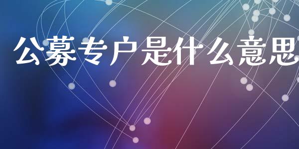 公募专户是什么意思_https://wap.15771688.com_原油期货直播室_第1张