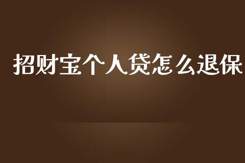 招财宝个人贷怎么退保_https://wap.15771688.com_道指期货_第1张