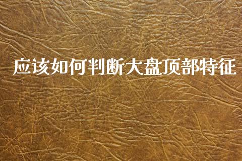 应该如何判断大盘顶部特征_https://wap.15771688.com_道指期货_第1张