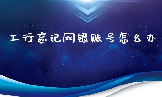 工行忘记网银账号怎么办_https://wap.15771688.com_原油期货直播室_第1张