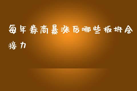 每年券商暴涨后哪些板块会接力_https://wap.15771688.com_国际期货_第1张