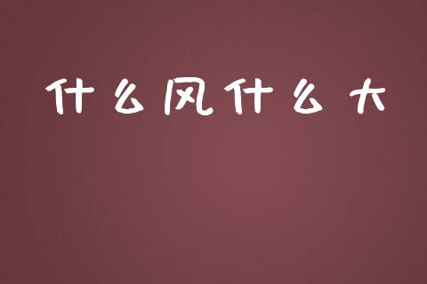 什么风什么大_https://wap.15771688.com_道指期货_第1张