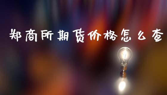 郑商所期货价格怎么查_https://wap.15771688.com_期货手续费一览表_第1张