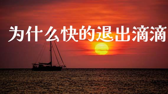 为什么快的退出滴滴_https://wap.15771688.com_期货手续费一览表_第1张