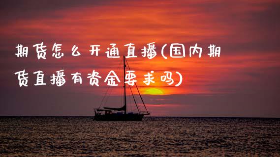 期货怎么开通直播(国内期货直播有资金要求吗)_https://wap.15771688.com_国际期货_第1张
